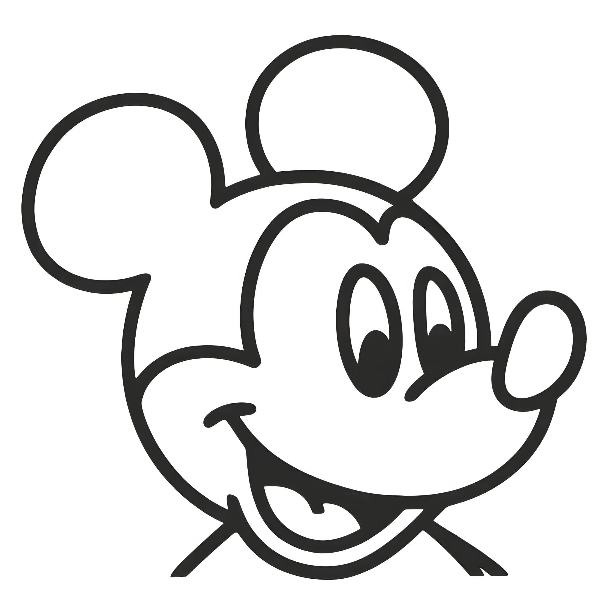 Mickey Mouse with Friends Outline